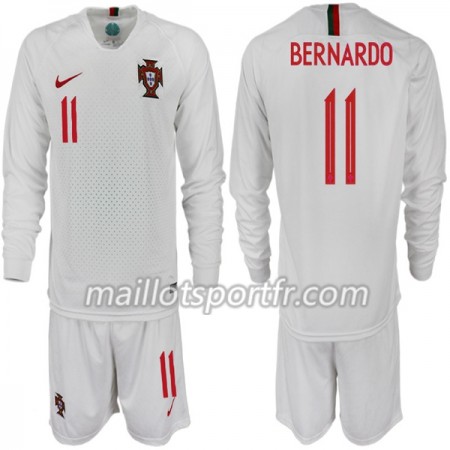 Maillot de Foot Portugal BERNARDO 11 Enfant Extérieur Coupe du monde 2018 ML